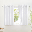 NICETOWN Bathroom Curtains 100% Blackout Window Treatments, Grommet Thermal Drapes Heat Blocking Sound Reducing Curtains for Kitchen/Bedroom, White, W52 x L54, 2 Panels by TinyTreasures Baby Boutique