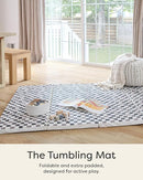 Foldable Baby Tumbling Mat – Foldable Kids Play Mat | Durable, Stylish, and Cushioned Design by TinyTreasures Baby Boutique