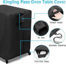 Kingling Outdoor Pizza Oven Table Cover for Ooni Large Table, Waterproof Outdoor Grill Prep Table Cover Pizza Oven Stand Cover - 36''L x 32''W x 31''H(Black) by CozyNest Decor