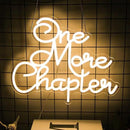 One More Chapter Neon Sign Read Books Neon Light Warm White Letter LED Signs for Wall Read Neon Lights Signs for Bedroom Study Reading Room Library Bookstore Classroom Decor Bookish Gifts by CozyNest Decor