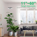 LORDEM Plant Grow Light, Full Spectrum Plant Light for Indoor Plants, Brightness Adjustable LED Growing Lamp with Auto On/Off Timer 4H/8H/12H, Height Adjustable, 2 Packs of Black by GreenHaven Gardens