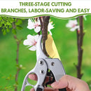 Ultra Sharp Germany Titanium Steel Pruning Shears - Cuts 3X Easier, Weak Hand Arthritis Snips, Rust-Resistant, Effortlessly 1-Inch Cut Capacity Garden Scissors, Ergonomic Handle by GreenHaven Gardens