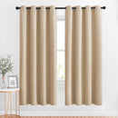 NICETOWN Blackout Draperies Curtains Panels - Window Treatment Thermal Insulated Solid Grommet Blackout Curtains/Panels/Drapes for Bedroom (Set of 2 Panels, 52 by 72 Inch, Biscotti Beige) by TinyTreasures Baby Boutique