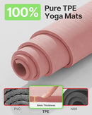 YOTTOY Large Yoga Mat (75 * 52 * 1/2inch),Extra Wide TPE Exercise Mat,Non-Slip Workout Mat for Pilates, Fitness, Barefoot, Home Gym Studio with Strap and Towel by TinyTreasures Baby Boutique
