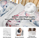 Personalized Nursery Crib Bedding Set: Custom Name Pink Checkered 5 Piece Baby Crib Sets with Cute Elephant Pattern - Toddler Double Layer Blanket Set, Comfortable Crib Bed Sheets for Baby Grils by TinyTreasures Baby Boutique