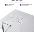 PURPLE LEAF 9' X 12' Left-right Tilting Outdoor Patio Umbrella Swivel Offset Cantilever Heavy Duty Rectangle Aluminum Umbrella with UV Resistant for Deck Pool Patio Backyard, Pebble Grey by GreenHaven Gardens