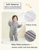 Newborn Baby Fleece Jumpsuit Girls Boys Winter Hooded Coverall Romper Cute Baby Snowsuit Clothes by TinyTreasures Baby Boutique