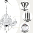 Modern Elegant 15 Lights K9 Crystal Glass Chandelier Pendant Ceiling Lighting European Style for Dining Living Room Bedroom Transparent,15 E12 Bulbs Required by CozyNest Decor