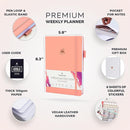 Clever Fox Planner Premium Edition – Undated Luxurious Weekly & Monthly Planner to Increase Productivity and Hit Your Goals – Organizer – Start Anytime, A5, Lasts 1 Year, Light Pink (Weekly) by TinyTreasures Baby Boutique