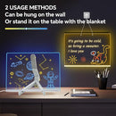Led Drawing Board, Acrylic Dry Erase Board with Bracket, 15.7" X 11.8" Glow Writing Board, Led Note Board Comes with 7 Drawing Pens and 5 Cartoon Doodle Paper for Office School Home by TinyTreasures Baby Boutique