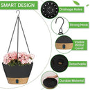 ZMTECH Hanging Planters for Indoor Plants Set of 2 Self Watering Hanging Pots Hanging Baskets Hanging Flower Pots for Outdoor Hanging Plants(8 Inch, Gray) by GreenHaven Gardens