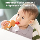 Haakaa Baby Fruit Food Feeder & Mini Freezer Nibble Tray Combo, Breastmilk Popsicle Molds for Baby Cooling Relief, BPA Free Silicone Feeder for Safe Infant Self Feeding, 4 Month+ (Pumpkin) by TinyTreasures Baby Boutique