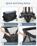 Lilian&Gema 2-in-1 Travel Crib, Portable Crib with Backpack, Lightweight Baby Travel Playpen, Foldable Play Yard with Thick Mattress for Babies & Toddlers, Baby Travel Essential by TinyTreasures Baby Boutique
