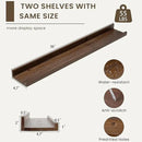 Floating Shelves for Wall, Picture Ledge Shelf 36 Inch Solid Wood Set of 2, Rustic Wall Shelves with Lip, Kids Bookshelf, Photo & Picture Live Edge Floating Shelves for Bedroom, Living Room, Kitchen by CozyNest Decor