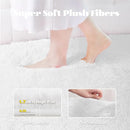 6x9 Area Rug for Living Room: Fluffy Shag Soft Washable Rugs Large Fuzzy Plush Indoor Carpet for Bedroom Nursery Playroom Kids Girls Boys Room (White, 6'x9') by TinyTreasures Baby Boutique