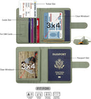 Melsbrinna Rfid Passport Holder for Travel women/Men, Cute Passport Wallet Rfid Blocking Card Slots, Rfid Passport Cover/CaseTravel Wallet, Passport Book Holder (1, Green) by TinyTreasures Baby Boutique