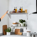 HARDURA Stainless Steel Shelf 18" x 60", 450lb Commercial Shelves Wall Mount Metal Shelving with Backsplash and Brackets for Kitchen, Restaurant, Laundry Room and Home by CozyNest Decor