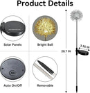 2 Pack Sunflower Garden Lights + 2 Pack Aluminum Ball Garden Lights by GreenHaven Gardens