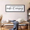 Today Only Happens Once Make It Amazing Framed Wall Art, 40''×15'' Rustic Religious Christian Lords Prayer Sign for God Jesus Christ Prayer, Horizontal Holy Inspirational Catholic Scripture Decor by CozyNest Decor