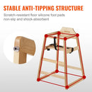 VEVOR Wooden High Chair for Babies & Toddlers, Double Solid Wood Feeding Chair, Eat & Grow Portable High Chair, Easy to Clean Baby Booster Seat, Compact Toddler Chair, Natural by TinyTreasures Baby Boutique