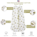 Baby Sleep Sack 2-4 T Baby Wearable Blanket 100% Organic Cotton 0.5 TOG Toddler Sleeping Sack 2- Way Zipper Soft Lightweight X-Large Owl by TinyTreasures Baby Boutique