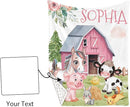 Custom Nursery Crib Bedding Set: Personalized Name 4 Piece Animal House Design Baby Crib Sets for Girls - Toddler Double Layer Blanket Set, Comfortable Crib Bed Sheets for Baby Toddlers by TinyTreasures Baby Boutique