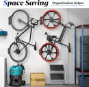 Goovilla Swivel Bike Wall Mount 2 Pack, Space Saving Bike Hangers for Garage with Screw and Easy Installation, Metal Vertical Bike Rack Wall Mount Holds up to 66.2lbs with No-scratch Protection, Black by GreenHaven Gardens