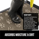 GORILLA GRIP 100% Waterproof All-Season WeatherMax Doormat, 47x35, US Designed Natural Rubber, Stain and Fade Resistant, Low Profile Indoor Outdoor Door Mats, Easy Clean Patio Mat, Tan Pawprints by CozyNest Decor