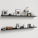 70.9 Inches Long Floating Shelves, 2 Set Modern Wall Shelf for Bedroom, Nursery Book Shelf with Lip, Picture Ledge Shelf for Wall Decor Living Room Bathroom Kitchen - Black by TinyTreasures Baby Boutique