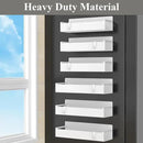 6 Pack Magnetic Spice Rack Organizer for Refrigerator and Oven, White Fridge Organizers and Storage for Kitchen by CozyNest Decor