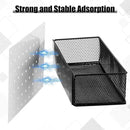 Tioncy 4 Pcs Magnetic Storage Bin Magnetic Locker Organizer for Pegboard Refrigerator Shelves Basket Container Wire Storage Holder for Kitchen Home Whiteboard(Black,10.6''l, 6.2''l) by CozyNest Decor