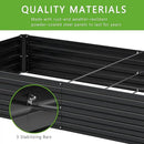 12x4x1FT Galvanized Raised Garden Bed Kit,Vegetable Boxes-Rectangle Metal Flower Box,Large Planter Raised Beds Outdoor Garden for Planting,Fruit,Herb-Black by GreenHaven Gardens