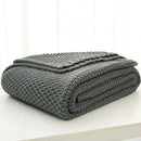 Longhui bedding Chunky Cable Knit Throw Blanket Lightweight Grey 100% Organic Cotton Blanket for Sofa Couch Bed Baby Nursery, Rustic Shabby Chic Modern Farmhouse, Gray 60” x 80” Give Laundering Bag by CozyNest Decor