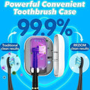 Toothbrush Sanitizer Case, Portable Toothbrush Covers Rechargeable, Rechargeable Toothbrush Cleaner Holder Case for Travel Home, Detachable Toothbrush Cover Cap for All Toothbrushes (White) by CozyNest Decor