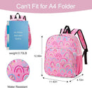 CLUCI Kids Backpack for Girls Toddler Backpack for Preschool Kindergarten Child Cute Daycare School Bookbag Travel Pink Rainbow by TinyTreasures Baby Boutique