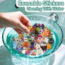 2 Set Halloween Reusable Sticker Books for Toddlers 3+, Halloween Stickers for Kids, Sticker Book for Toddlers 3+ Years, Halloweens Gifts for Kids Girls Boys by TinyTreasures Baby Boutique
