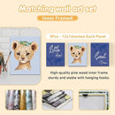 Personalized Baby Crib Bedding Set, 5 Pcs Custom Name Nursery Bedding Set, Deep Blue Leopard Baby Bedding Set for Boys, Double Layer Baby Crib Sets, Customized Gifts for Toddlers Kids Infants by TinyTreasures Baby Boutique