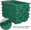 MIXC Seedling Trays Seed Starter Tray, 5-Pack Mini Propagator Plant Greenhouse Grow Kit with Humidity Vented Domes and Base for Seeds' Starting (40 Cells Per Tray, Total 200 Cells), Green by GreenHaven Gardens