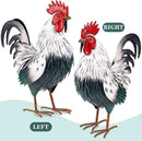 Rooster Garden Statue Sculpture Metal Chicken Yard Decor Outdoor Figurines Patio Backyard Decoration by CozyNest Decor