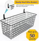 Joben Oligey 3 Set [Extra Large] Hanging Wall Baskets ,Wire Basket For Storage Pantry, Farmhouse Food Storage Kitchen Pantry Laundry Closet Garage RV ,Black by CozyNest Decor