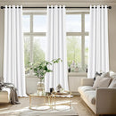 MIULEE Pure White Curtains for Bedroom Living Room 96 Inches Long 2 Panels, Thermal Insulated Room Darkening Drapes Grommet Top Noise Reducing Window Treatments 40x96 Inch by TinyTreasures Baby Boutique