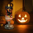 Eldnacele Halloween Snow Globe Candles Lighted Lamp USB Powered Battery Operated Spooky Spinning Water Glittering Tornado Flameless Candles Skeleton Hand Holder Halloween Centerpiece Decor(Castle) by CozyNest Decor