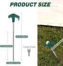 Hicarer 10 Pcs 20 Pcs 8'' Screw in Tent Stakes Heavy Duty Ground Metal Stakes for Inflatables with Hex Head Driver for Outdoor Camping Tent Inflatable Garden Decor (Dark Green) by CozyNest Decor