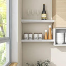 Farmhouse Floating Shelves - 8 Inch Deep Rustic Wood Wall Shelf - Premium Solid Pine Wood Storage Shelf Display Shelf for Kitchen Living Room Bedroom - 24"W x 8"D - Set of 2 - White Color by CozyNest Decor