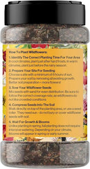 Mini Wildflower Seed Shaker - Save The Bees Seed Mix, by GevaGrow | 80,000+ Seeds | Pollinator & Bee Attracting Flower Seeds Bulk for Planting in Pots & Outdoor Gardens | 2 Ounce by GreenHaven Gardens