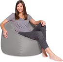 Posh Creations Bean Bag Chair for Kids, Teens, and Adults Includes Removable and Machine Washable Cover, Solid Gray, 48in - X-Large by TinyTreasures Baby Boutique