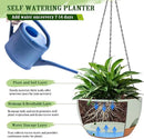 Hanging Planters for Outdoor Indoor Plants, 2 Pack 12 Inch Hanging Basket Plants Outdoor, Self Watering Hanging Planter with Plant Hanger for Garden Home Decoration (Green) by GreenHaven Gardens