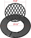 onlyfire Cast Iron Grill Grate Replacement Gourmet BBQ System for Weber 22inch Kettle Charcoal Grills by GreenHaven Gardens