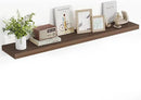 55 Inch Floating Shelves, 55"x9.25"x1.5" Inch Deep Floating Shelves for Wall, Wooden Shelves for Bathroom, Bedroom, Living Room, Walnut by CozyNest Decor