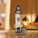 Wooden Lighthouse Decor with Light, Decorative Nautical Lighthouse Rustic Ocean Sea Beach Themed Lighthouse Decoration, Handcrafted Tabletop Nautical Themed Home Decor Bathroom Decor by GreenHaven Gardens